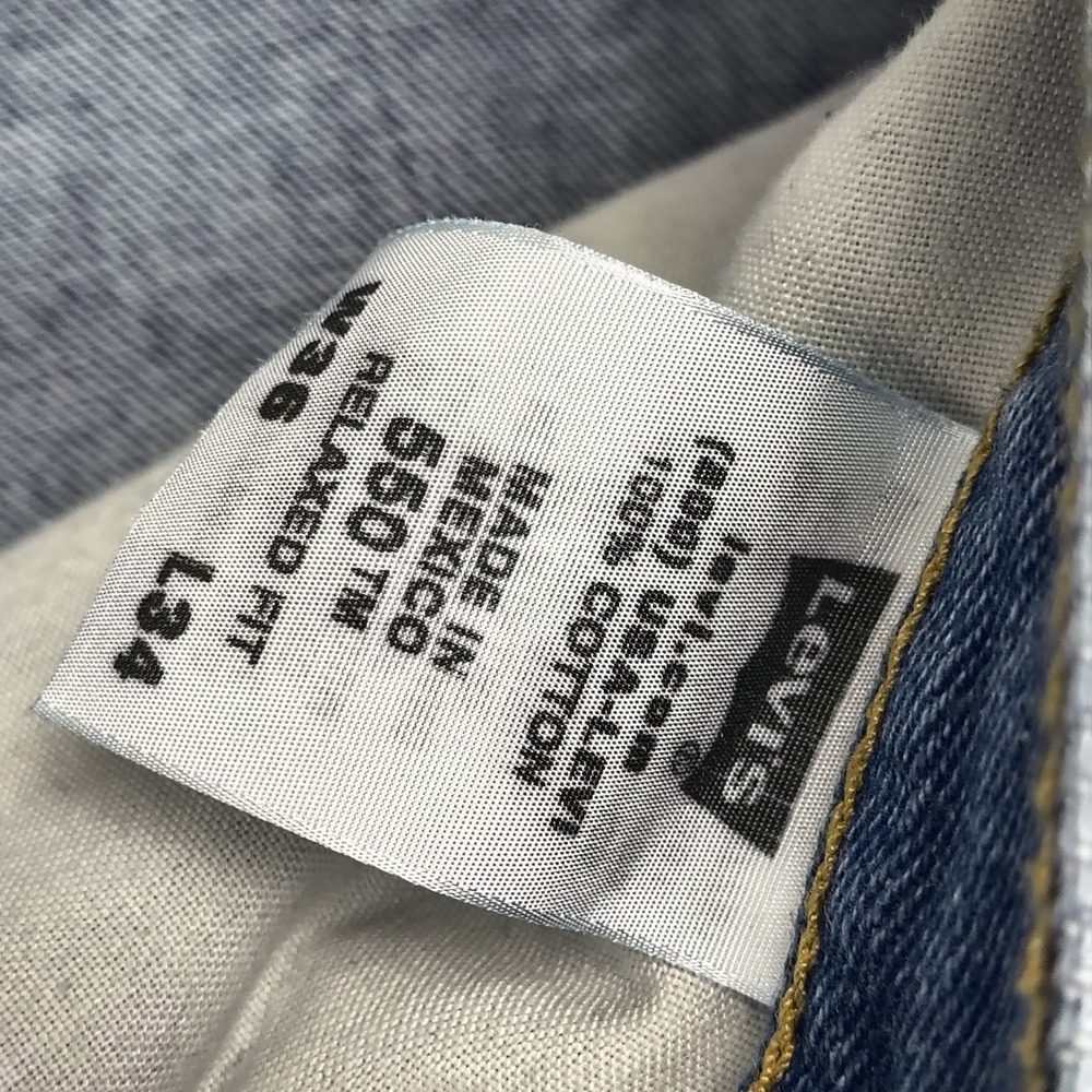 Levis 550 Relaxed Fit Jeans Mens 36x34 Medium Wash Blue Denim 100% Cotton Mexico - Picture 8 of 16